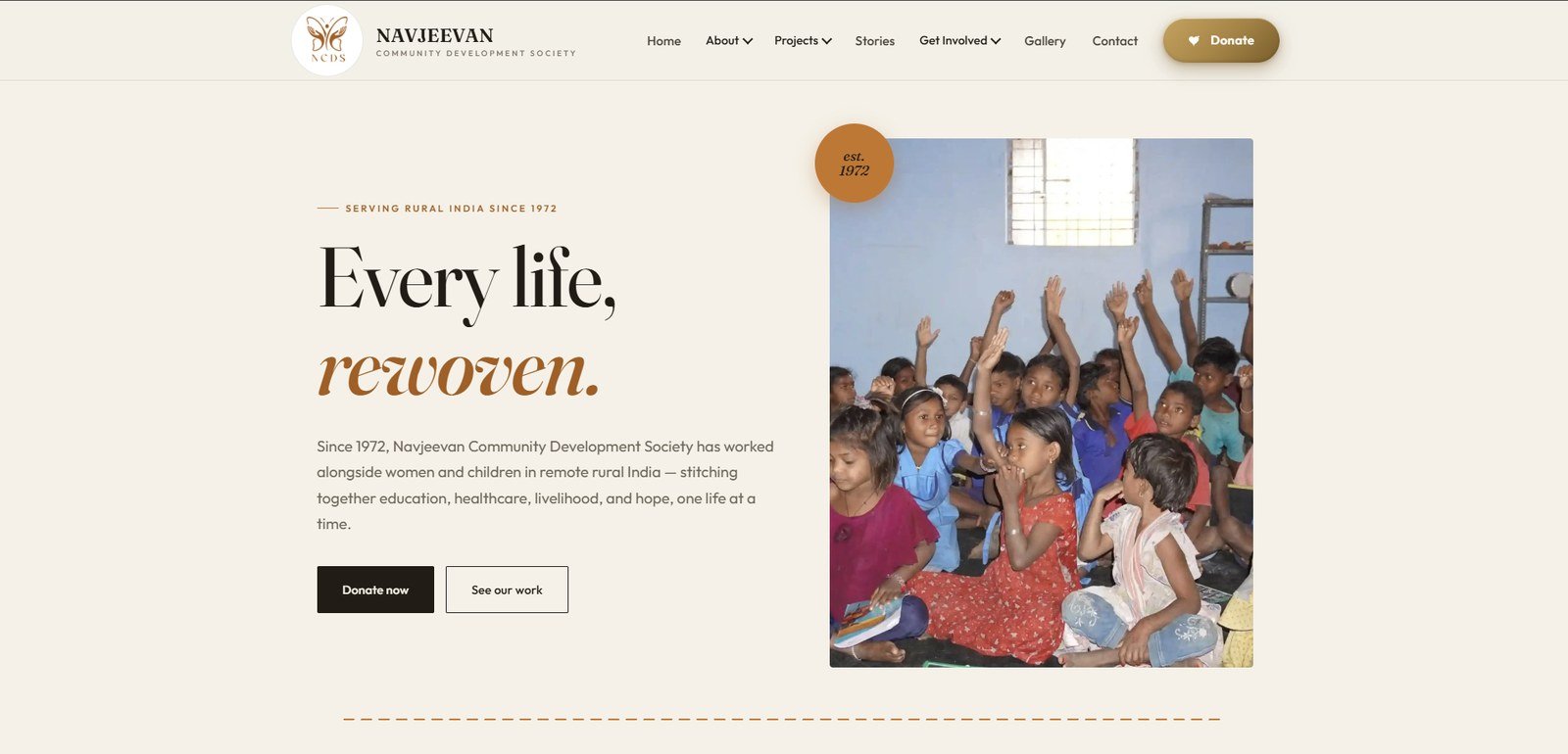 NCDS Navjeevan homepage